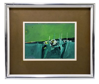 Lot 1330 - PETER OLIVER (1927-2006); oil on paper,...