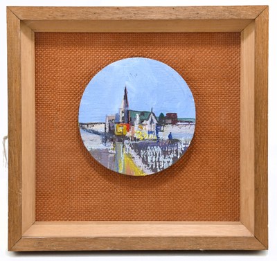 Lot 1292 - PETER OLIVER (1927-2006); oil on panel, figure...