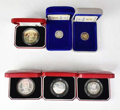 Lot 1008 - POBJOY MINT LTD; six cased Isle of Man...