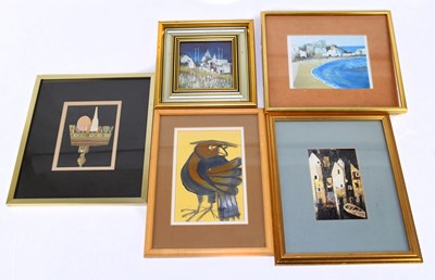 Lot 1286 - PETER OLIVER (1927-2006); oil on paper,...