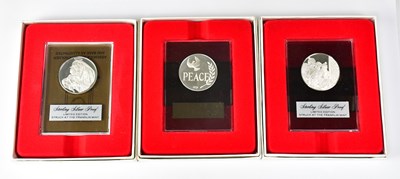 Lot 998 - THE FRANKLIN MINT; three 1974 sterling silver...