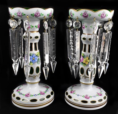 Lot 538 - A pair of 20th century Bohemian overlaid glass...