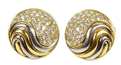 Lot 314 - A pair of French yellow and white metal...