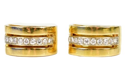 Lot 312 - GIO CAROLI; a pair of contemporary 18ct gold...