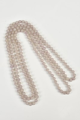 Lot 261 - A contemporary hand tied bead necklace, length...