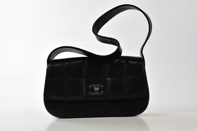 Lot 728 - CHANEL; a c. 2004/5 smooth black square...