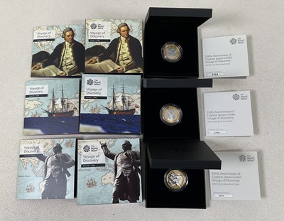 Lot 368 - ROYAL MINT; three Captain James Cook's Voyage...