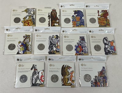 Lot 341 - ROYAL MINT; eleven The Queen's Beasts £5...