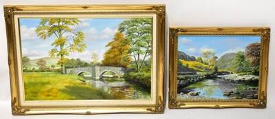 Lot 678 - ARTHUR DALRYMPLE; oil on board, 'The Bridge of...