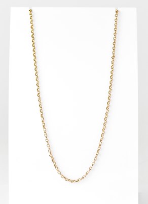 Lot 1209 - A 9ct gold belcher link chain, length 50cm,...