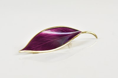 Lot 376 - DAVID ANDERSEN; a sterling silver and purple...