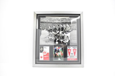 Lot 748 - A Manchester United montage, the upper black...