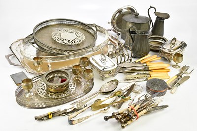Lot 2026 - A collection of assorted silver plate...