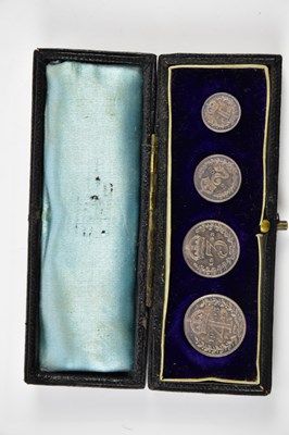 Lot 2626 - An Edward VII Maundy four piece set, 1903, cased.