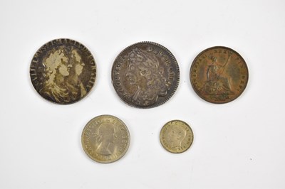 Lot 2630 - A William and Mary silver half crown, 1689, a...