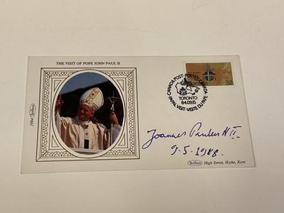 Lot 2241 - POPE JOHN PAUL II; a first day cover bearing...