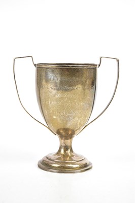 Lot 2041 - A George III hallmarked silver twin handled...