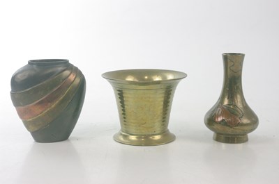 Lot 2740 - A Japanese Meiji period bronze vase of...