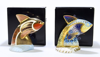 Lot 635 - ROYAL CROWN DERBY; two animal form...