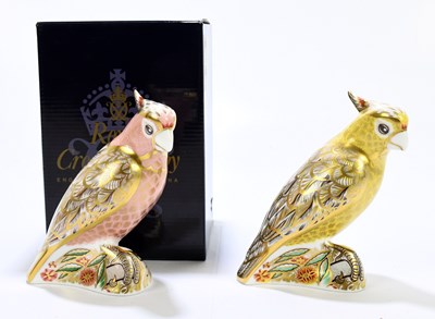 Lot 703 - ROYAL CROWN DERBY; two animal form...