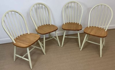 Lot 594 - Four contemporary hoop back chairs with...