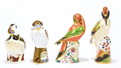 Lot 707 - ROYAL CROWN DERBY; four animal form...