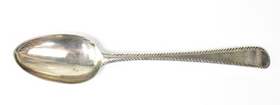 Lot 919 - A George III hallmarked silver serving spoon,...