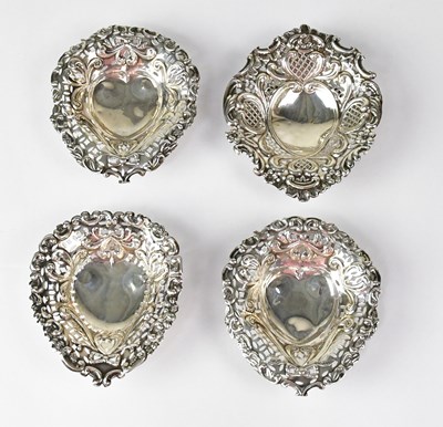 Lot 902 - A pair of hallmarked silver pierced dishes, T....