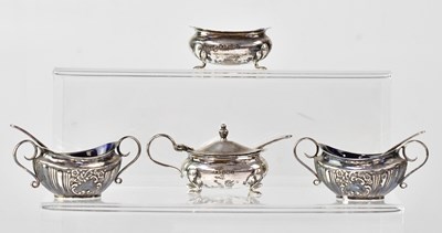 Lot 937 - A pair of Victorian hallmarked silver salts...