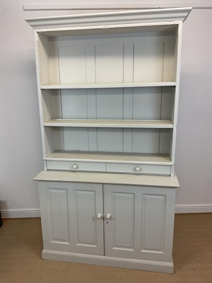 Lot 580 - A contemporary painted pine dresser, with two...
