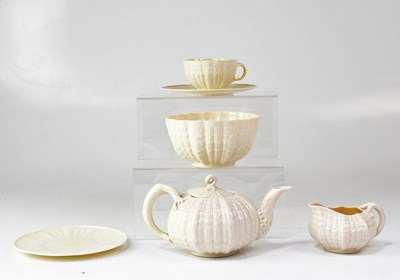 Lot 524 - BELLEEK; a porcelain part breakfast set...