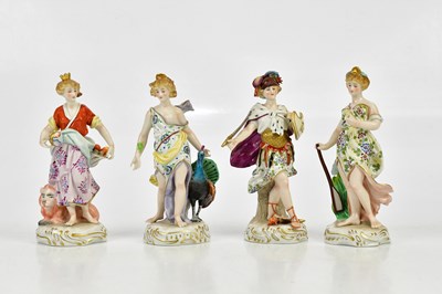 Lot 2809 - SITZENDORF; four hard paste porcelain figures,...