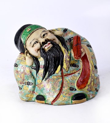 Lot 376 - A 20th century figure of a seated bearded sage