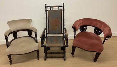 Lot 562 - A 19th century American style rocking chair,...