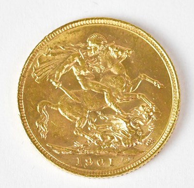 Lot 947 - A Victorian full sovereign 1901, old head.