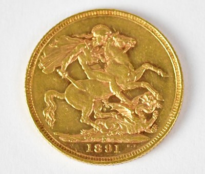 Lot 946 - A Victorian full sovereign 1891, Jubilee head,...