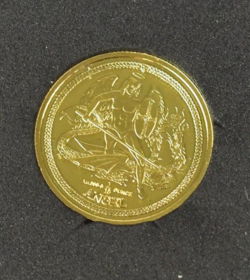 Lot 977 - An Elizabeth II Isle of Man 1/10oz Angel gold...