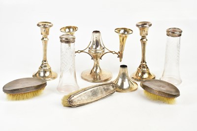 Lot 2533 - A pair of hallmarked silver candlesticks...
