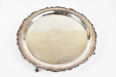 Lot 2281 - A George V hallmarked silver salver of...