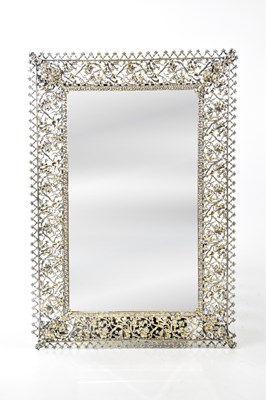 Lot 2006 - K & S; a silver plated rectangular wall mirror,...