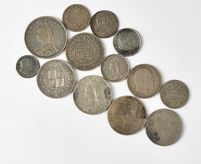 Lot 982 - A small mixed lot of silver coinage from...