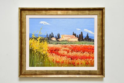 Lot 1765 - BRUNO TINUCCI; oil on canvas, 'Papavera Rossi...