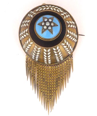 Lot 809 - A 19th century mourning brooch