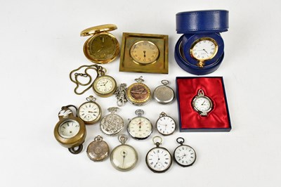 Lot 686 - Five silver cased key wind open face pocket...