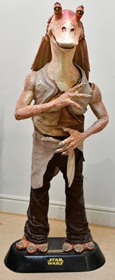 Lot 1 - STAR WARS; a life size statue of Jar Jar Binks...