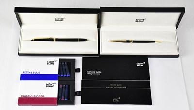 Lot 619 - MONTBLANC, MEISTERSTUCK; a model M145 black...