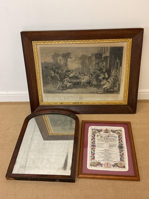 Lot 292 - A large black and white print depicting...