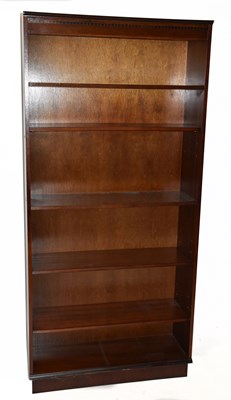 Lot 3064 - A reproduction mahogany veneered freestanding...