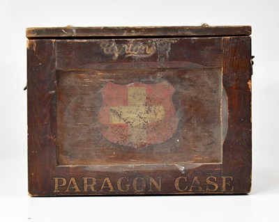 Lot 577 - A circa 1920s Paragon wall-mounting wooden...
