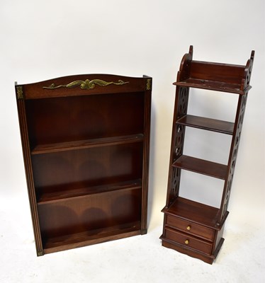 Lot 62 - A Georgian-style mahogany effect wall-hanging...